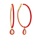 Medium Enamel Hoop In Red - Nina Runsdorf 