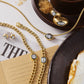 18K Yellow Gold Marquise Cut Diamond Sliding Pendant Necklace