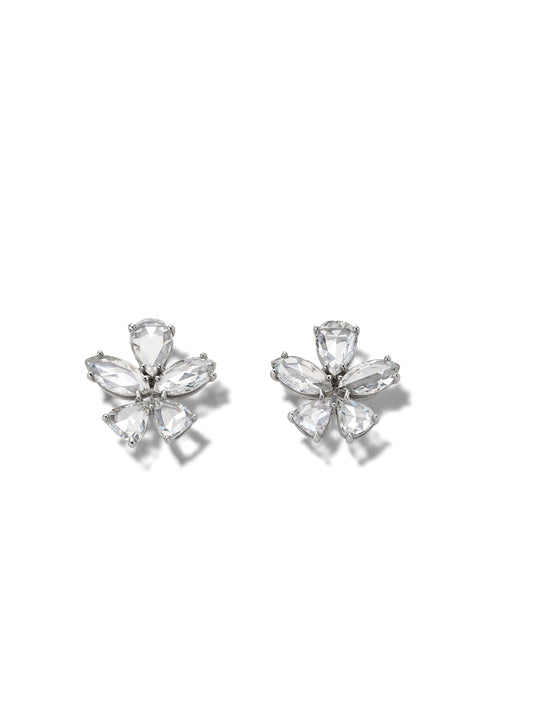 2.75ct Rosecut Diamonds Flower Earrings