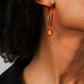 The Artist Medium Enamel Hoops In Red