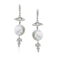 Baroque Pearl and Diamond Earrings