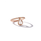 18K Rose Gold 0.61ct Brown Diamond Flip Ring with Pavé Diamonds