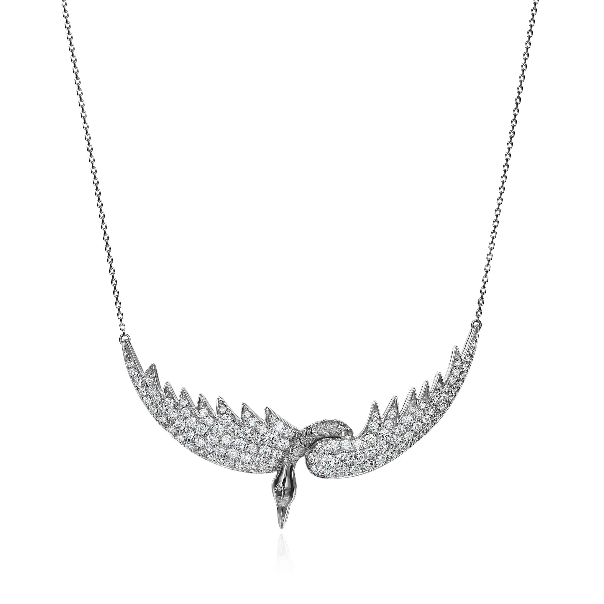 Diamond Bird Necklace