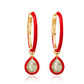 Mini Enamel Hoops in Red - Nina Runsdorf 