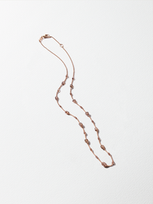 18K Rose Gold Brown Diamond Rosecut and Briolette Necklace